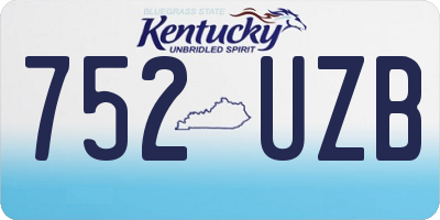 KY license plate 752UZB