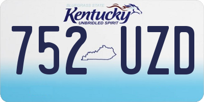KY license plate 752UZD