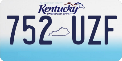 KY license plate 752UZF