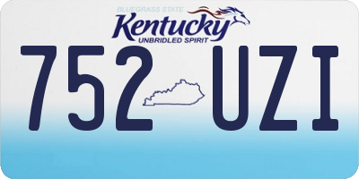 KY license plate 752UZI