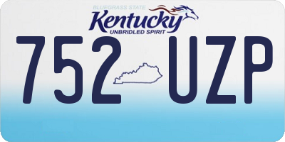 KY license plate 752UZP