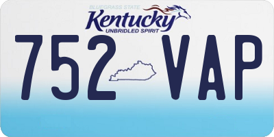 KY license plate 752VAP