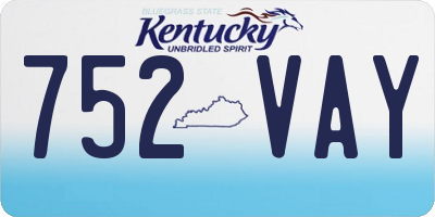KY license plate 752VAY