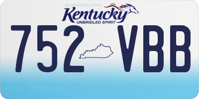 KY license plate 752VBB
