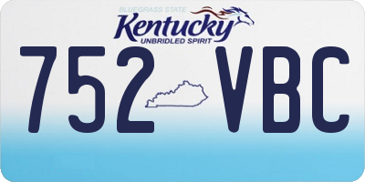 KY license plate 752VBC