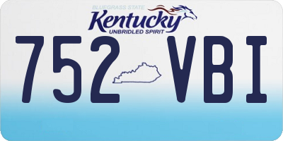 KY license plate 752VBI