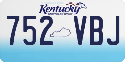 KY license plate 752VBJ