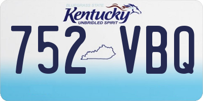 KY license plate 752VBQ