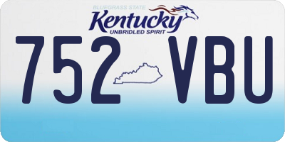 KY license plate 752VBU