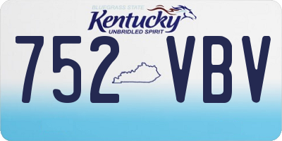 KY license plate 752VBV