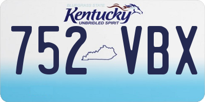 KY license plate 752VBX