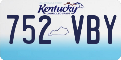 KY license plate 752VBY