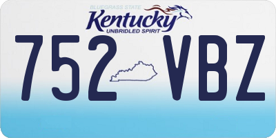 KY license plate 752VBZ