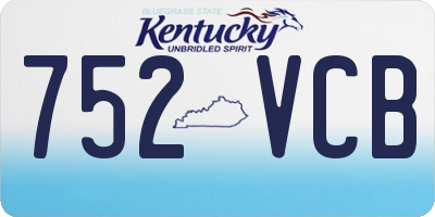 KY license plate 752VCB