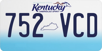 KY license plate 752VCD