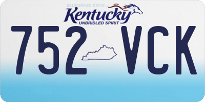 KY license plate 752VCK