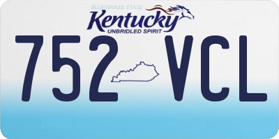 KY license plate 752VCL
