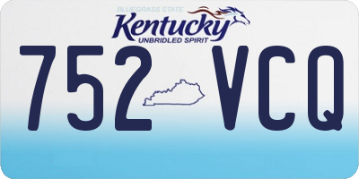 KY license plate 752VCQ