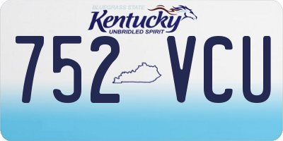 KY license plate 752VCU