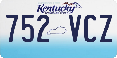 KY license plate 752VCZ