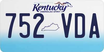 KY license plate 752VDA