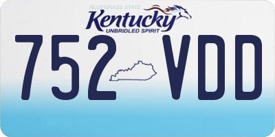 KY license plate 752VDD