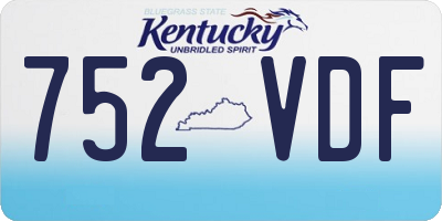 KY license plate 752VDF