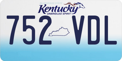 KY license plate 752VDL