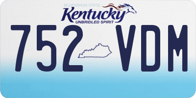 KY license plate 752VDM