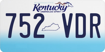 KY license plate 752VDR