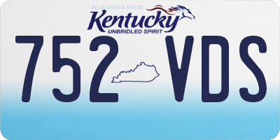 KY license plate 752VDS