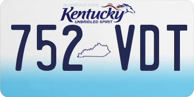 KY license plate 752VDT