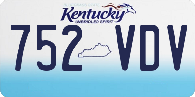 KY license plate 752VDV
