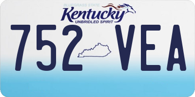 KY license plate 752VEA