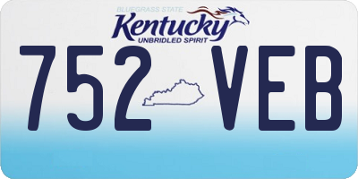 KY license plate 752VEB