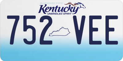 KY license plate 752VEE