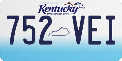 KY license plate 752VEI