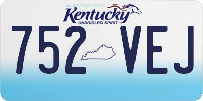 KY license plate 752VEJ