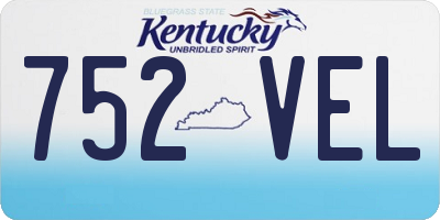 KY license plate 752VEL
