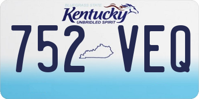KY license plate 752VEQ