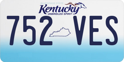 KY license plate 752VES