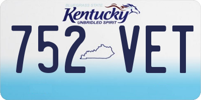 KY license plate 752VET