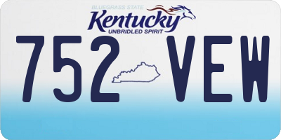 KY license plate 752VEW