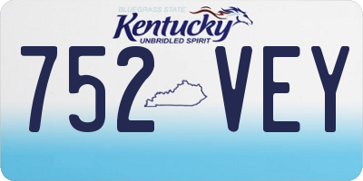 KY license plate 752VEY