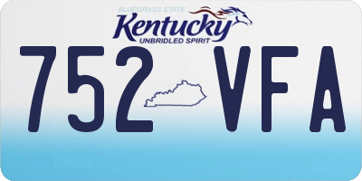 KY license plate 752VFA