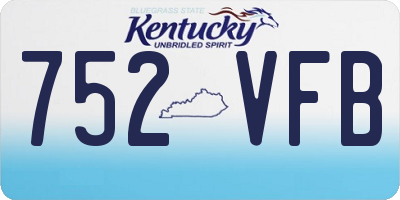 KY license plate 752VFB