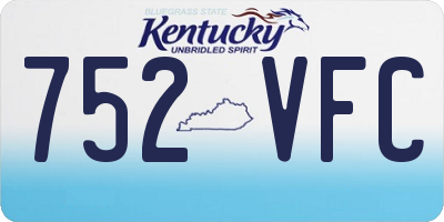 KY license plate 752VFC