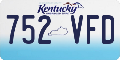 KY license plate 752VFD