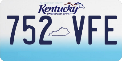 KY license plate 752VFE