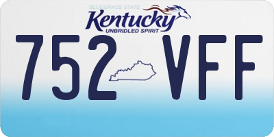 KY license plate 752VFF
